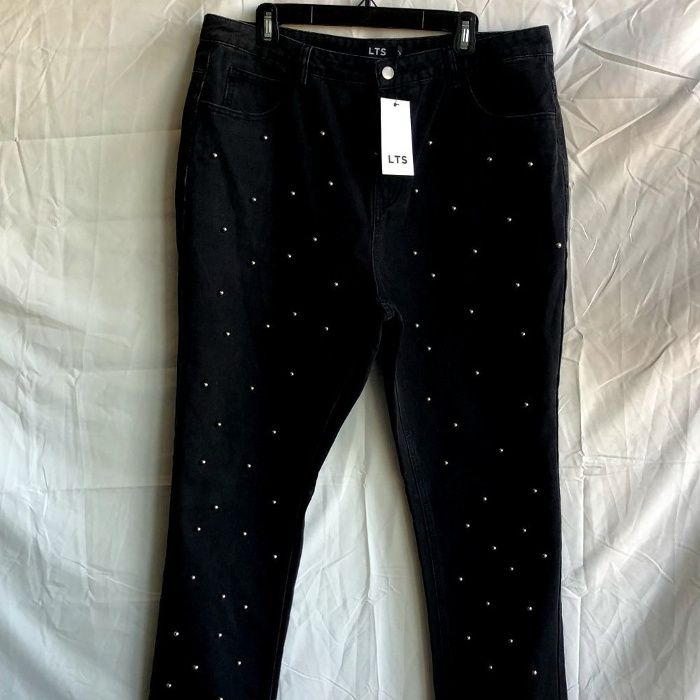 Never Worn LTS Black Jeans with Beading